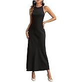 winkbay Women's Elegant Sleeveless Maxi Dress Crew Neck Business Cocktail Party Dresses