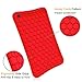 Fintie Silicone Case for All-New Amazon Fire HD 8 (Compatible with 7th and 8th Generation Tablets, 2017 and 2018 Releases) - Honey Comb [Corner Enhancement] Shockproof Kid Friendly Cover, Red