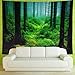 Racunbula Misty Forest Tapestry Trees Wall Hanging Tapestry Triangle Forest Tapestry Woodland Landscape Forest Tapestry Night Multi-Color for Bedroom Living Room Dorm (59