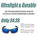 Duduma Tr601 Polarized Sports Sunglasses for Baseball Cycling Fishing Golf Superlight Frame (139 Black matte frame with blue lens)