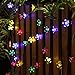 50 LEDS Holiday Decorations Solar String Lights Flower Garden Lights Panpany Outdoor Lighting for Indoor, Patio, Fence,Patio, Party