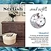 XXXLarge Cotton Rope Basket, Woven Tall White Decorative Baskets for Blanket Storage, Baby Nursery Hamper Bin, Toy Tote - Cute Round Basket and Towel Baskets with Handles 21.7