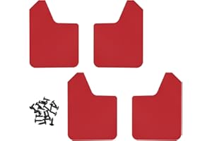 CCHRN 4PCS Universal Car Mud Flaps, Flexible Vehicle Front & Rear Mudguards with 20 Fastener Rivet Clips, Bendable Cuttable S