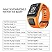 NotoCity Compatible with Spark 3/Golfer 2/Adventurer/Runner 2/3/ Silicone Watch Band Replacement for Spark/Spark 3/Golfer 2/Adventurer/Runner 2/3 Smartwatch (Black/Orange)
