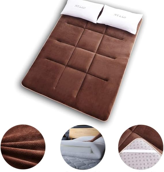 ZHAS Foldable Futon Mattress Topper, Ultra Soft Breathable Tatami Floor