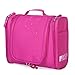 Cadtog Hanging Toiletry Bag Travel Cosmetic Kit, Large Essentials Organizer, Sturdy Hook Makeup Bag, Heavy Duty Waterproof for Men and Women's, Pink