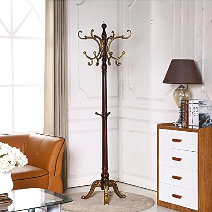 Amazon Com Wood Coat Rack Floor Continental American