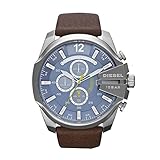 Diesel Men's DZ4281 Mega Chief Stainless Steel Brown Leather Watch