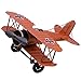 Vintage Airplane Model Metal Handicraft, Wrought Iron Aircraft Biplane, for Photo Props/Christmas/Home Decor/Ornament (Orange)