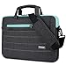 Brinch 15-15.6 Inch Multi-Functional Suit Fabric Portable Laptop Sleeve Case Shoulder Messenger Bag Briefcase for Laptop, Tablet, MacBook, Notebook - Black-Green