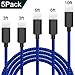 ACTIONPIE Type USB C Cable,[5PACK-3FT/3FT/6FT/6FT/10FT] Nylon Braided Fast Charger Cord (USB 3.0) FOR Samsung Galaxy S8,S8 Plus,Nintendo Switch,Nexus 6p,Macbook And More,Black and Blue