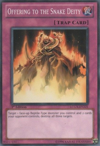 Yu-Gi-Oh! - Offering to the Snake Deity (LCGX-EN221) - Legendary Collection 2 - 1st Edition - Common