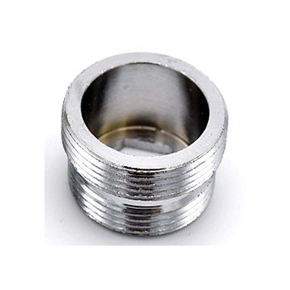 PureSec M22 to M24 Faucet Adapter for Bathroom and Kitchen Sink - Chrome Plated Brass - 1 Piece Male Adapter