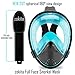 Zokita Full Face Snorkel Mask Adults & Youth Action Cam Compatible Anti Fog Panoramic One Piece Snorkeling Swimming Diving Mask