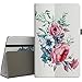 VORI Folio Case for Amazon Fire HD 8 Tablet (8th/7th/6th Generation, 2018/2017/2016 Release), Slim Premium PU Leather Stand Protective Cover with Auto Wake/Sleep, Peony