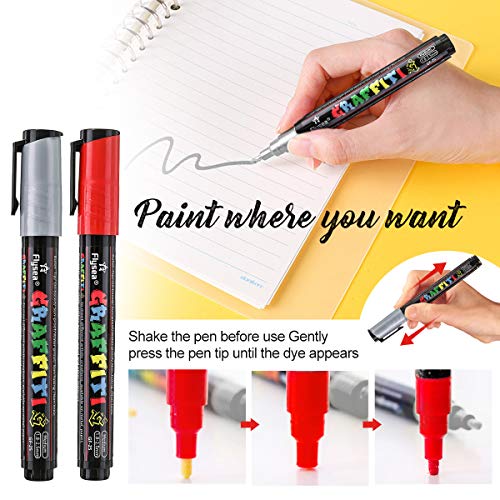 Glitter Tattoo Set, Luckyfine New Glitter Tattoo Kit with (24 Large Glitter Colors, 125 Cool Tattoo Stencils, 2 Glittered Glue, 5 Brushes) Glitter Temporary Tattoos for Kids, Teenagers and Adults - Thumbnail 3