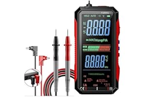 Digital Multimeter with USB-C Rechargeable Battery, 6000 Counts AC DC Voltage Current Capacitance Resistance Tester, Large Ba