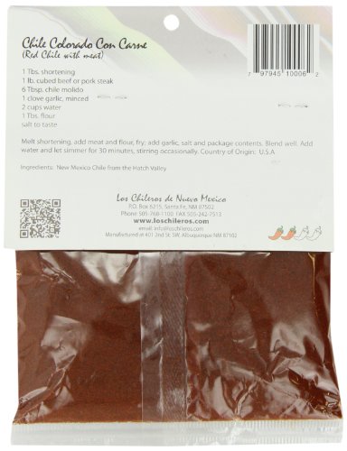 Los Chileros Chile Molido (Ground New Mexico Chile, Hot), 4-Ounce Packages (Pack of 12)