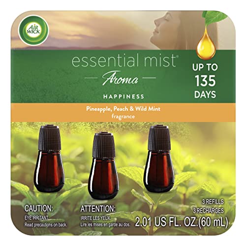 Air Wick Essential Mist Refill, 3 ct, Happiness, Essential Oils