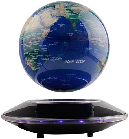 TYoung Magnetic Levitation Floating Globe 6", UFO Base - Blue