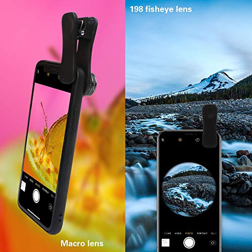 Godefa Phone Camera Lens Kit, 14 in 1 Lenses with Selfie Light for