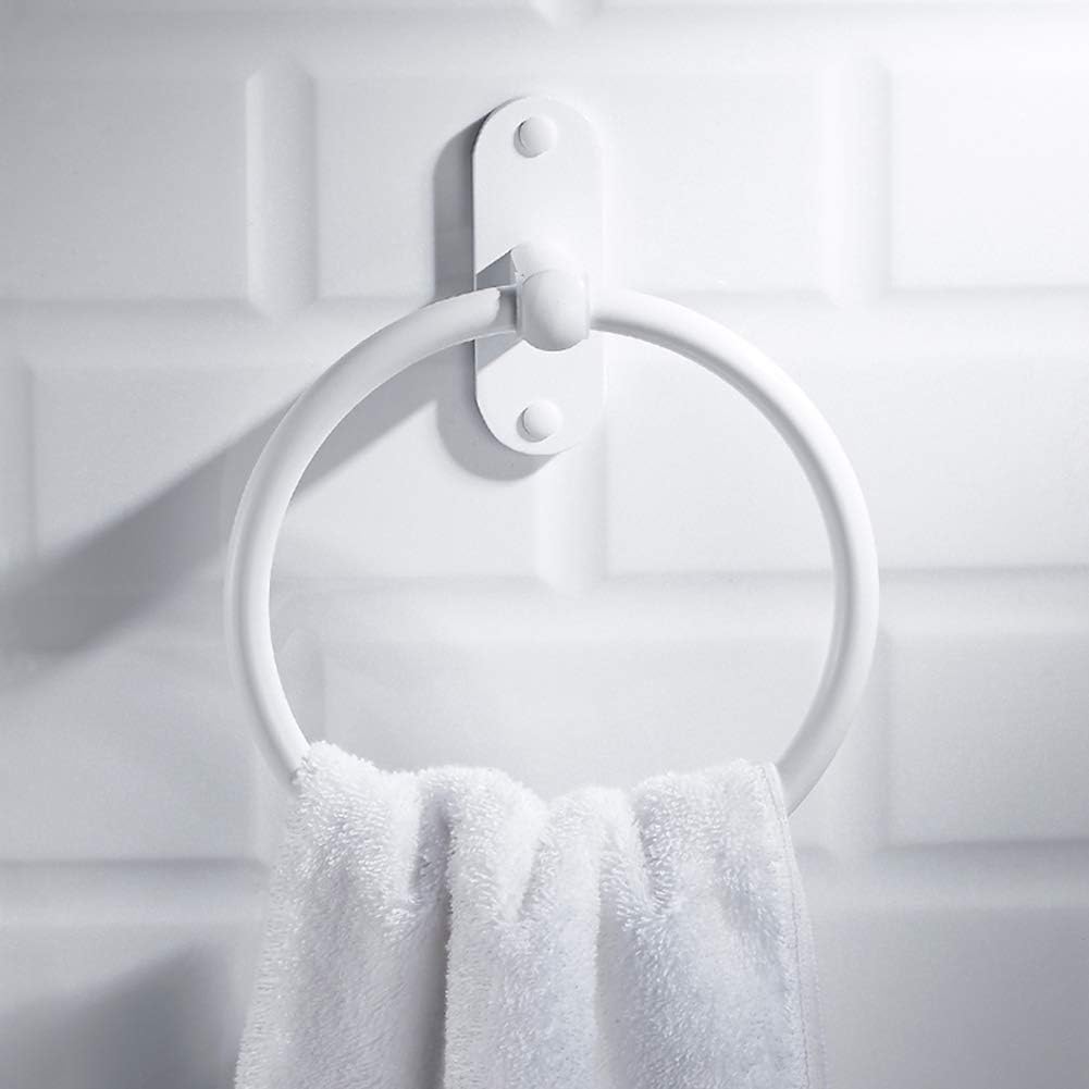 Hovico Towel Rings,Exemption Drill Hole Towel Rings,Towel Hanger Rings for Bathroom and Kitchen Suitable for Bathroom, Kitchen and Bathroom (Black): Home & Kitchen