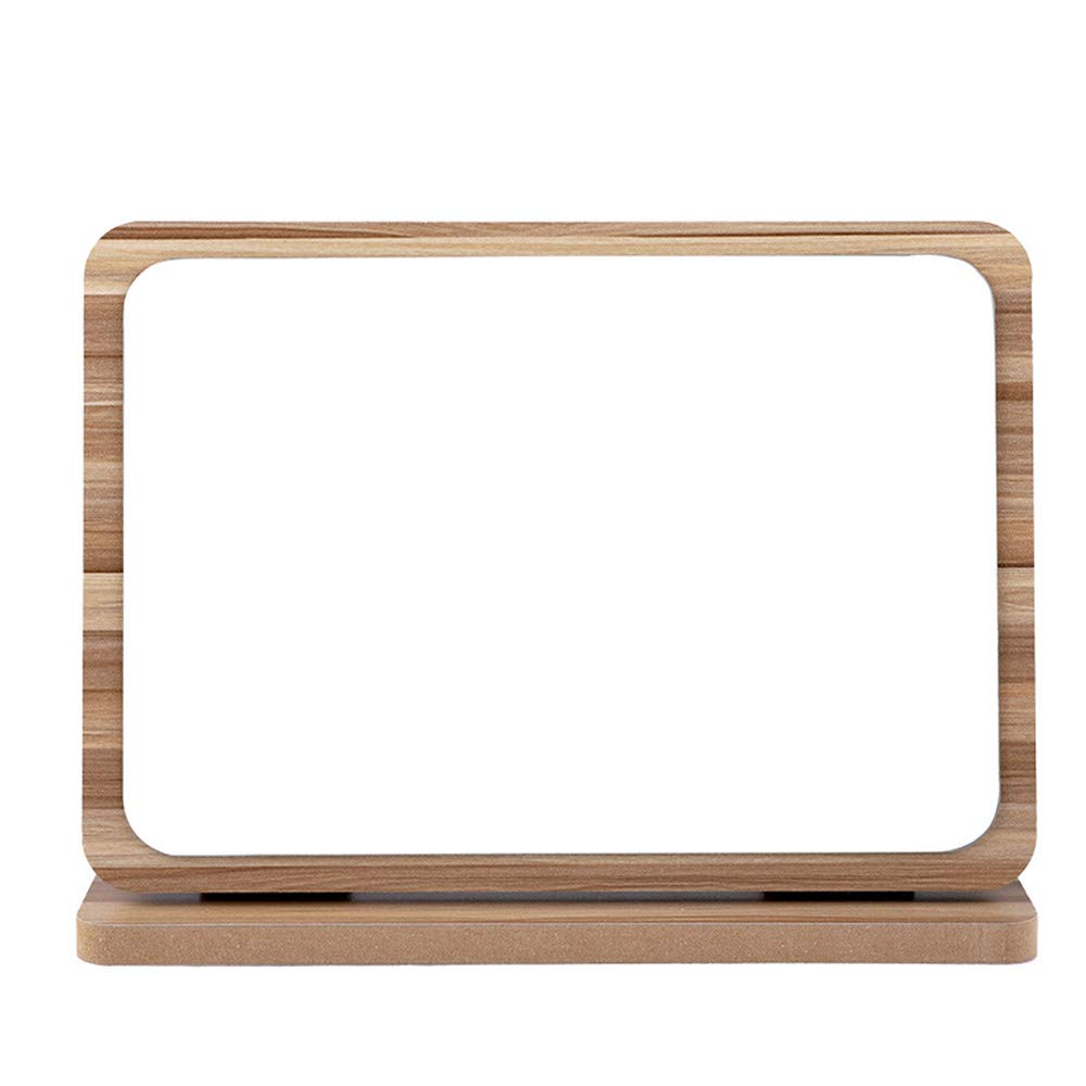 Photo 1 of Aestivate Rectangle Compact Table Mirror Standing Wood Framed Mirror Desktop Mirror 90 Degree Rotating Mirror for Makeup Cosmetic (Vertical Rectangle)