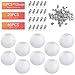 Vastar 10 Packs 12 Inch White Round Paper Lanterns, 20 Packs White LED Party Lights for Paper Lanterns and Extra 60 LED light Batteries primary