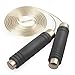Lightweight Jump Rope,Xiaoai Non-tangle Skipping Rope PVC Steel Cable for Speed Skipping Rope Cardio, Workout and Fitness Training Jump Rope for Adult Kids Men Women (Black)thumb 1