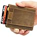Slim RFID Wallets for Men Leather - Front Pocket Card Holder Sleeve - RFID Blocking,Dark Brown[csc6-dbch-rfid],OneSize