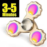 Fidget Spinner - Hand Spinner EDC ADHD Focus,Ultra Durable Hight Speed Bearing,3-5 Mins Spins - Color Brass material …
