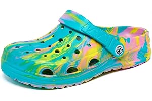 BIG WASP Kids Boys&Girls Black Camouflage Clogs Children's Beach Shoes Classic Marbled Tie Dye Clog Little Kid