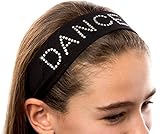 DANCE Rhinestone Cotton Stretch Headband From Funny Girl Designs