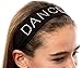 Funny Girl Designs DANCE Rhinestone Cotton Stretch Headband From (Black)