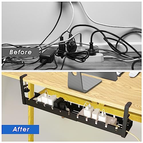 31 IN Cable Management Under Desk, Extendable Desk Cable Management