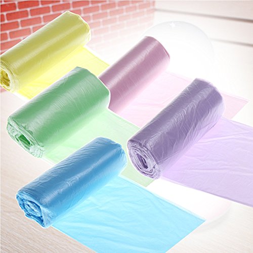 Sunny & 5 Gallon 50 Zählungen/Rolls (5. 5 Colours Refuse Bags Sacks Bin Can Liners for Office Home Waste Bin Durable