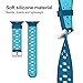 for Series Watch Bands 38mm 40mm 42mm 44mm, Soft Silicone Sport Strap Breathable Band Replacement with Watch Series 4/3/2/1