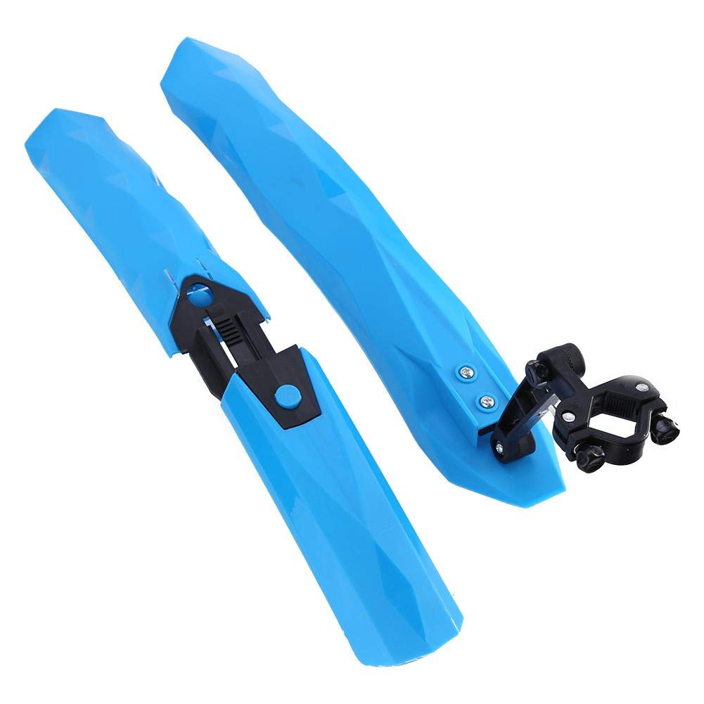 Bike Mudguard, Cycling Rear & Front Tyre Mud Guards Fenders Set with LED Taillight for Most Mountain Bike (Blue)