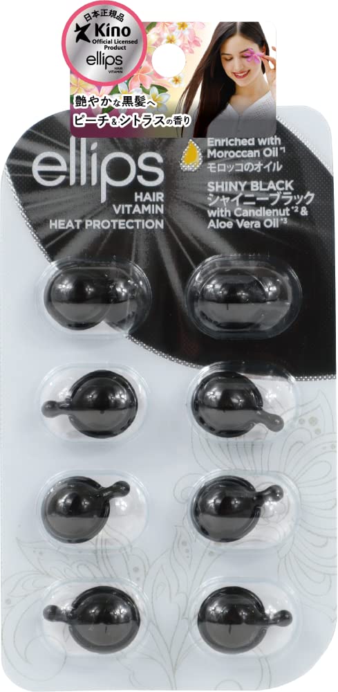 Ellips Hair Vitamin (Moroccan Oil) - Shiny Black, 6 Blister (@ 6 Capsule)