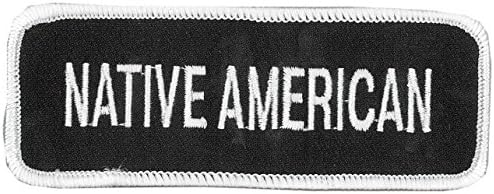NATIVE AMERICAN - High Thread Iron-On / Saw-On, Heat Sealed Backing Rayon PATCH - 4" x 2"