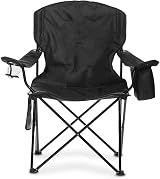 Amazon Basics Comfortable Heavy Duty Portable Camping Chair XL with 4-Can Cooler view 4