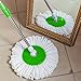 Valuebox 360°Spin Mop Bucket System Extended Length Handle&2 Microfiber Mop Heads, EasyWring Spin Mop Bucket System, Magic Spinning Mop Floor Cleaning System for Home Kitchen(Green)