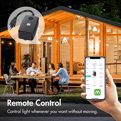 iMagic 15A Smart Plug, Outdoor Wi-Fi Outlet Works with Alexa, Google Home for Voice Control, Remote Control with Smartphone, 15A Max for More Appliances, Timer, No Hub Required, FCC Certified(2 Pack)