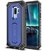 Samsung Galaxy S9 Plus Case, ELV [Croco Series] Premium Holster Defender Belt Clip Rugged Case - Curved Glass Screen Protector & Kickstand for Samsung Galaxy S9 Plus (Dark Blue/Black)