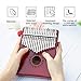 GECKO Kalimba 17 Keys Wide key Thumb Piano builts-in EVA high-Performance Protective Box, Tuning Hammer and Study Instruction.K17MA