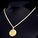 Women's Jewelry Set of 18K Gold Plated Jeusus Christ Medal Pendant Necklace Earrings