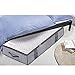 homyfort Underbed Storage Bags Containers 2 Pack - Large Capacity Under Bed Storage Box with 4 Handles and Sturdy Zippers,Clear Window for Blankets,Clothes,Comforters (Grey)