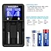 Universal Battery Charger, BOOCOSA LCD Display Speedy Smart Charger for Rechargeable Batteries Ni-MH Ni-Cd AA AAA Li-ion LiFePO4 IMR 10440 14500 16340 18650 RCR123 26650