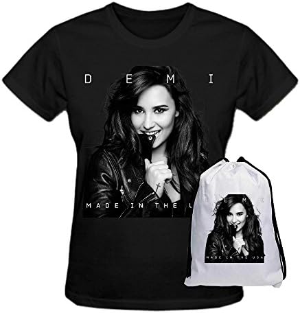 Zar Demi Lovato Made In the USA T Shirt for Womens Black