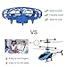 Mini Drones for Kids & Adults, RC UFO Helicopter with LED Lights, Hand Operated Easy Indoor Outdoor Small Orb Flying Ball Drone Toys Gifts for Beginners, Boys & Girls(Blue)